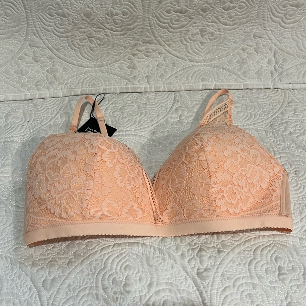 Knix lace deep‎ v bralette, size XXL, NWT